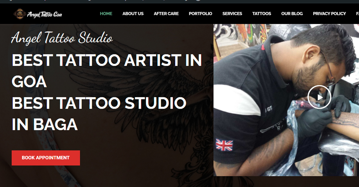 Angel Tattoo Studio Goa Website Launched Best Tattoo Artist site SEO